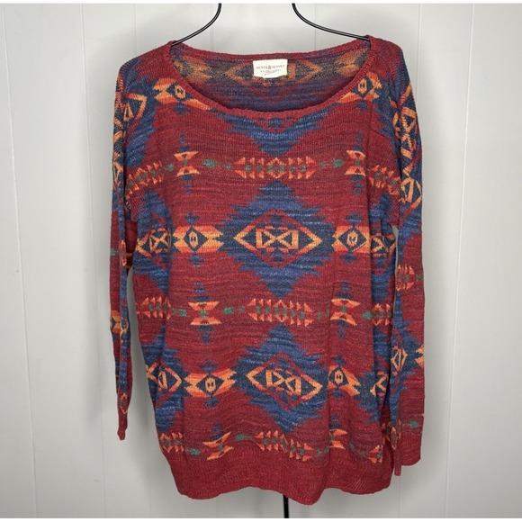 Denim & Supply Ralph Lauren Sweaters - Denim &‎ Supply Ralph Lauren Women's Sz M Knit Sweater Aztec Southwestern